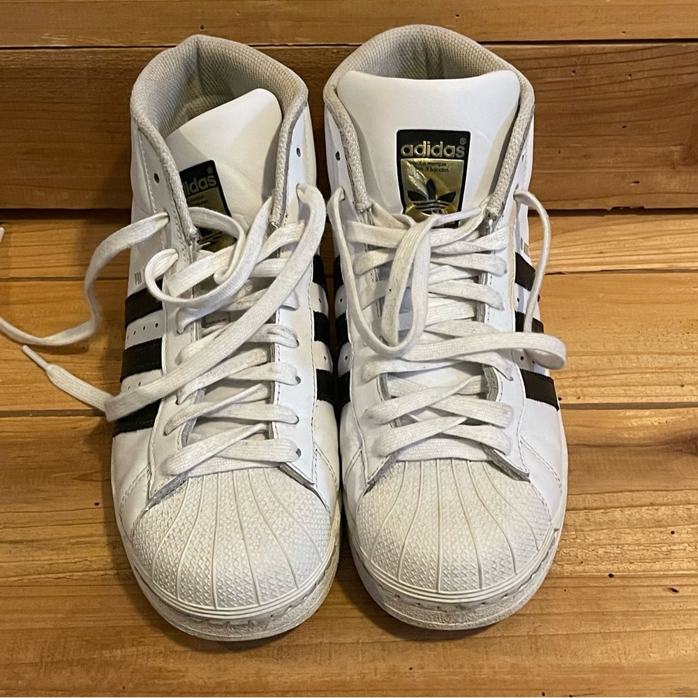 Adidas Size 7 Pro Model Shell Toes High Top - Picture 1 of 10